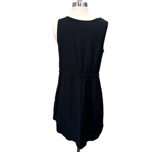 OLD Navy linen blend tie waist black dress size M